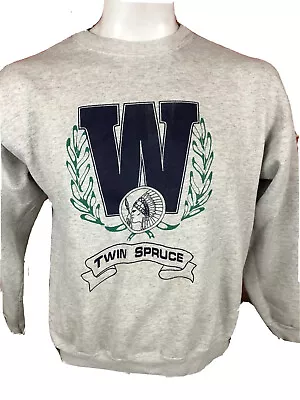 Vintage Sweatshirt Size XL Made In USA Twin Spruce Crewneck Indians -224a • $18.95