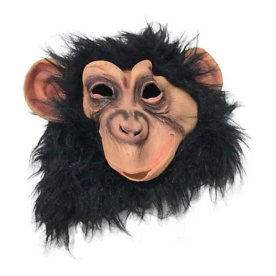 Chimpanzee Chimp Monkey Mask Latex Realistic Halloween Costume Party • $7.08