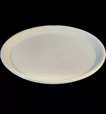 Mottahedeh Museum Reproduction Italy White  Embossed Floral Plate 11.25” NEW • $39.95