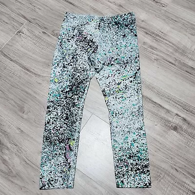 Nike Athletic Leggings Womens Size Small Multi Color Splatter Pattern Cropped • $14.99