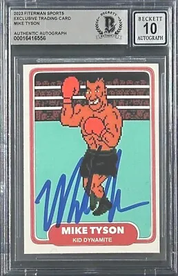 Mike Tyson Signed 2023 FSG Exclusive Trading Card BAS Punch Out 2 Auto 10 • $169.99