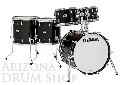 Yamaha Absolute Hybrid Maple 5pc Drum Set - SOLID BLACK 20x16-10-12-14-16 - NEW • $4419.98