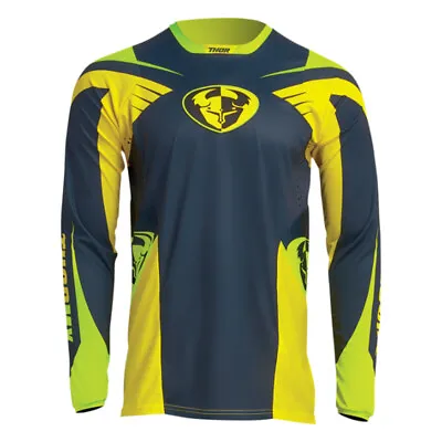 Thor Pulse 04 LE Midnight Blue And Lime MX Off-Road Jersey Men's Sizes SM - 3X • $34.99