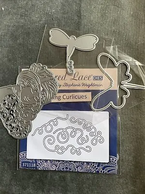 £4 • Buy Tattered Lace CHARMING CURLICUES + Esme, Butterfly ,dragonfly￼, Cutting Die Set.