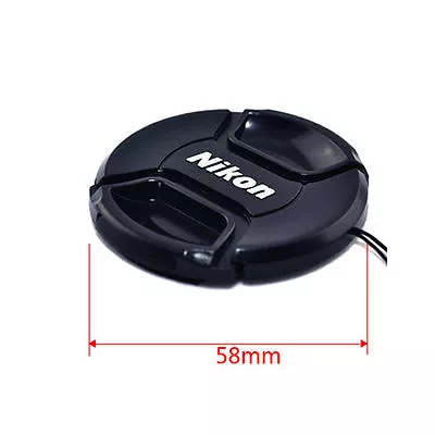 58mm Nikon Lens Cap Cover Keeper Front For Canon Nikon D5 D800 D3200 D5200 D7100 • $18.99