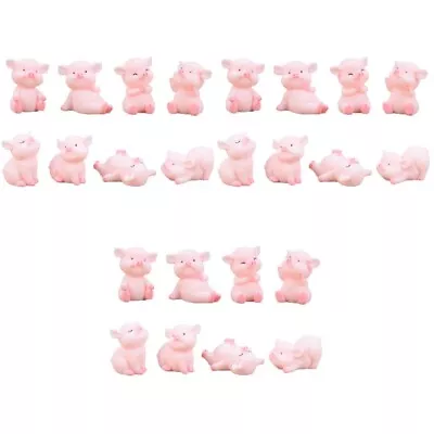 24 Pcs Garden Micro Landscape Pig Figurines Statue Resin Lanscape Decor • £26.69