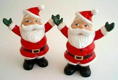 Santa Claus Hand Painted Ceramic Salt & Pepper Shakers • $16.95