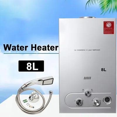 8L Portable Gas Hot Water Heater Shower Camping LPG Outdoor Instant Boilter • $125