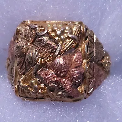 Black Hills Gold Men's Ring 1991 Vintage 10k 8.42grams Size 9.5 • $550