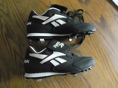 Reebok Baseball/softball Shoes Metal Cleats Black & White Size 7 New Mens Reduce • $25