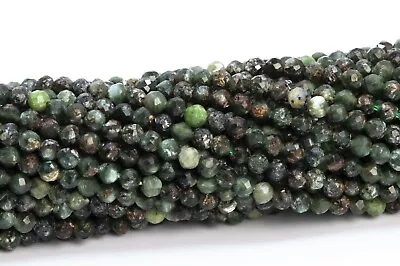 2MM Genuine Natural Seraphinite Beads Grade C Faceted Round Loose Beads 15.5  • $4.99