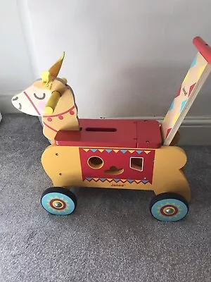 £35 • Buy Janod Wooden Ride-on Llama