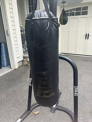 Everlast Dual Station Heavy Punching Bag Boxing Stand MMA Trainer Fitness Gym • $95