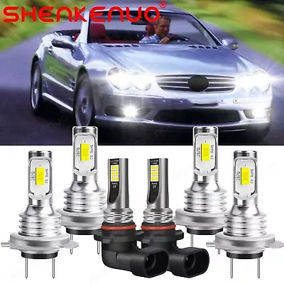 For Mercedes-Benz SL55 AMG 2003-2006 LED Headlight Hi/Low +Fog Light Bulbs 6000K • $32.98