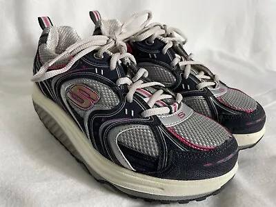 Skechers Shape Ups Size 6.5 Walking Sneakers Navy Toning Shoes • $34.99