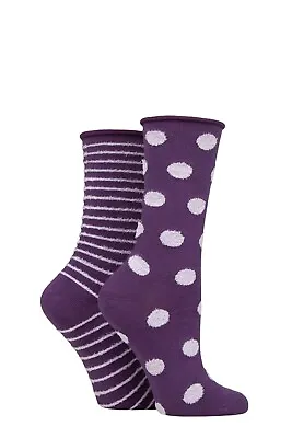 £10.99 • Buy Elle Ladies Soft And Breathable Bamboo Feather Striped Socks Multipack Of 2