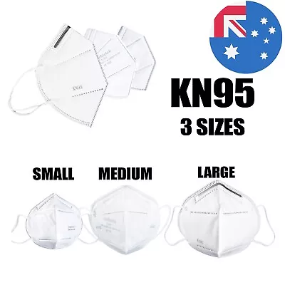 KN95 P2 Mask FFP2 CE Respirator Disposable Face Masks 95% Protection(IN 3 SIZES) • $49.95