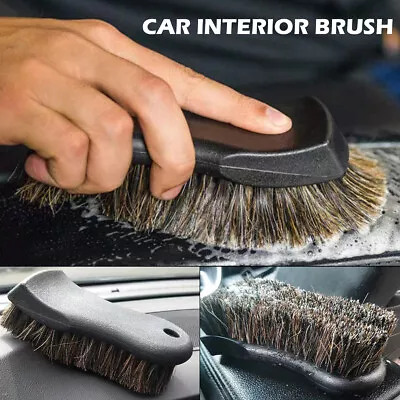 Magic Car Care Leather Cleaning Brush Upholstery Brush Soft Horse Hair Brush] • £8.32