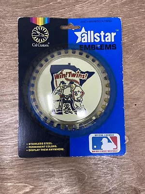 Minnesota Twins 4  Badge By Cal Custom AllStar Emblems Vintage 1983 NEW SEALED • $24.99