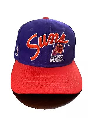 Vintage 90s Phoenix Suns Sports Specialties Script Fitted Hat Cap Sz 6 5/8 • $39.99