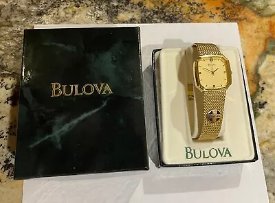 Vintage Men’s Bulova Watch Santa Fe Railroad Employee 40 Years Gold/Diamond • $16.50