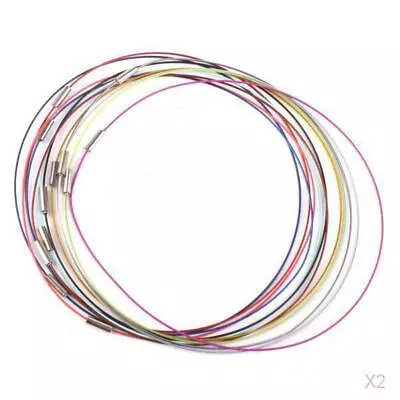 2x 12pcs Mixed Color Steel Memory Wire Cord Necklace Choker DIY Jewelry Making • £8.63