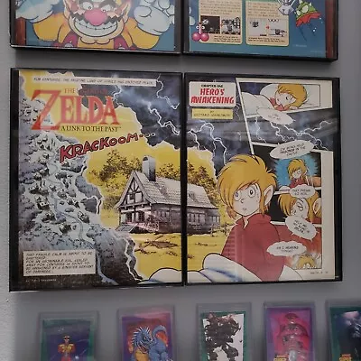 FRAMED Retro 1993 Legend Of Zelda Link's Awakening Ad/poster Video Game Wall Art • $44