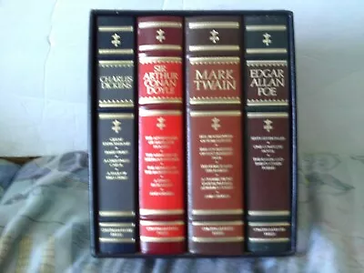 Classic Of World Literature - Poe Twain Doyle Dickens Leather Bond Books Set • $50