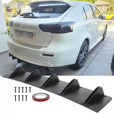 For Mitsubishi CJ Lancer Rear Diffuser Lower Bumper Lip 5 Fins Spoiler Splitter • $39.16