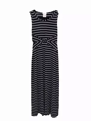 Matty M Ladies' Tye Dye Long Maxi Dress Black Print • $30.99