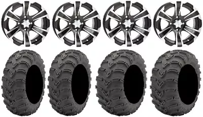 ITP SS312 12  Wheels Black 25  Mud Lite AT Tires Kawasaki Brute Force IRS • $869.38