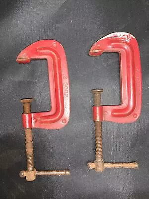 (2) Vintage JUDD 2” Red C Clamps • $8