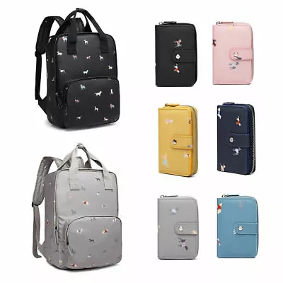 £5.88 • Buy New Cartoon Dog Pattern Laptop Backpack & Cute Purse 