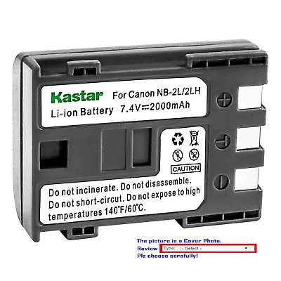 Kastar Replacement Battery For Canon NB-2L CB-2LW & Canon VIXIA HV30 VIXIA HV40 • $8.99