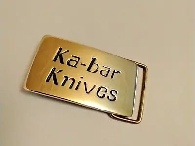 Vintage Ka-bar Knives Solid Brass Belt Buckle Vintage Unique Rare • $39.95