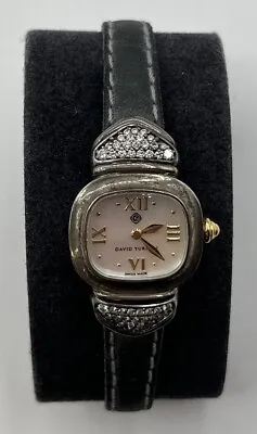 David Yurman Ladies 925 Sterling Silver Diamond Watch T-16584 (1008775-1) • $434.99