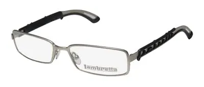 New Lambretta Lam0001 Eyeglass Frame Silver / Black Gray Metal & Plastic • $19.95