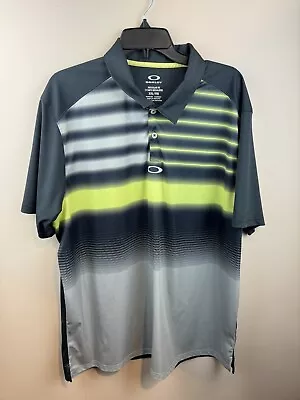 Oakley Hydrolix Tour Performance Golf Polo Shirt Men's Sz XXL  Gray Yellow • $17.98