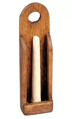 VTG Miniature Dollhouse Wood Sconce Candle Stick Holder Primitive Shaker Style • $4.68