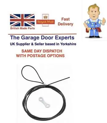 Garage Door Lock Cable T Bar Handle Latch Steel Rope Wire Cord Repair  • £3.60