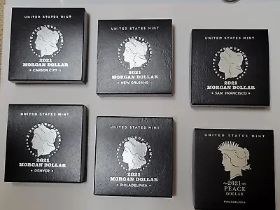 Complete Set Of 2021 PDSOCC Morgan & Peace Dollar Set OGP- 6 Beautiful Coins • $1345.95