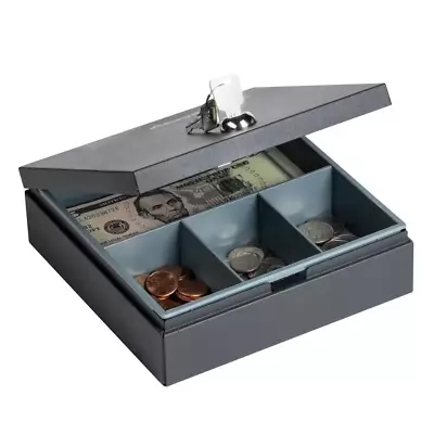 NEW Portable Fireproof Money Cash Safe Box Transportation Valuables 0.04 Cu. Ft. • $21.50