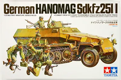 Tamiya 1/35 Hanomag Sd.Kfz. 251/1 35020 German Military Model Kit • £23.03
