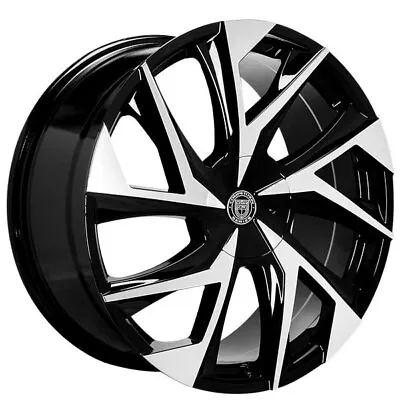 4ea 24  Lexani Wheels Ghost Gloss Black Machined Rims (S41) • $2309