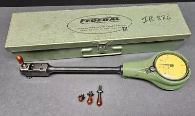 Federal 1¼  - 2¼  Bore Gage Adjustable Extension .0001  Dial Indicator Machinist • $197.92