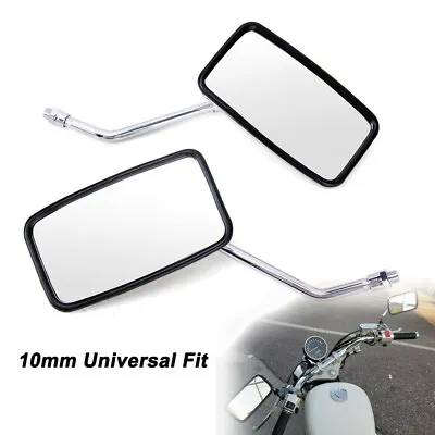 $25.08 • Buy Chrome Motorcycle Rear View Side Mirrors Pair For Yamaha V Star XVS650 250 1100