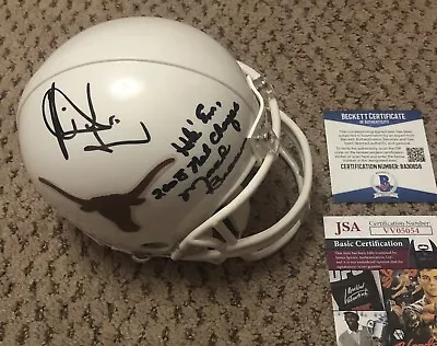 Vince Young Mack Brown Signed Mini Helmet Texas Football Bas Jsa Autographed  • $319.99