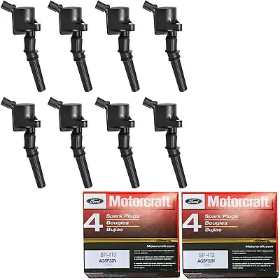 Motorcraft Suppressor Spark Plug & Racing Ignition Coil For Ford F-150 4.6L V8 • $99.32