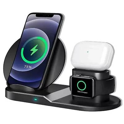 3 In 1 15W Wireless Charger Fast Charging Dock For Apple Watch Air Pods IPhone • $9.99