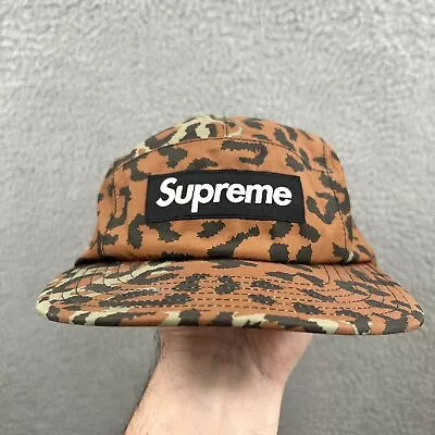 Supreme Hat Cap 5 Panel Leopard Print Camo Box Logo Skateboard Street Wear Skate • $99.78